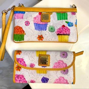 Dooney & Bourke cupcakes wallet & wristlet set